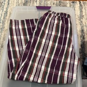 Women's Plaid Pajama Pants - Purple and Gray